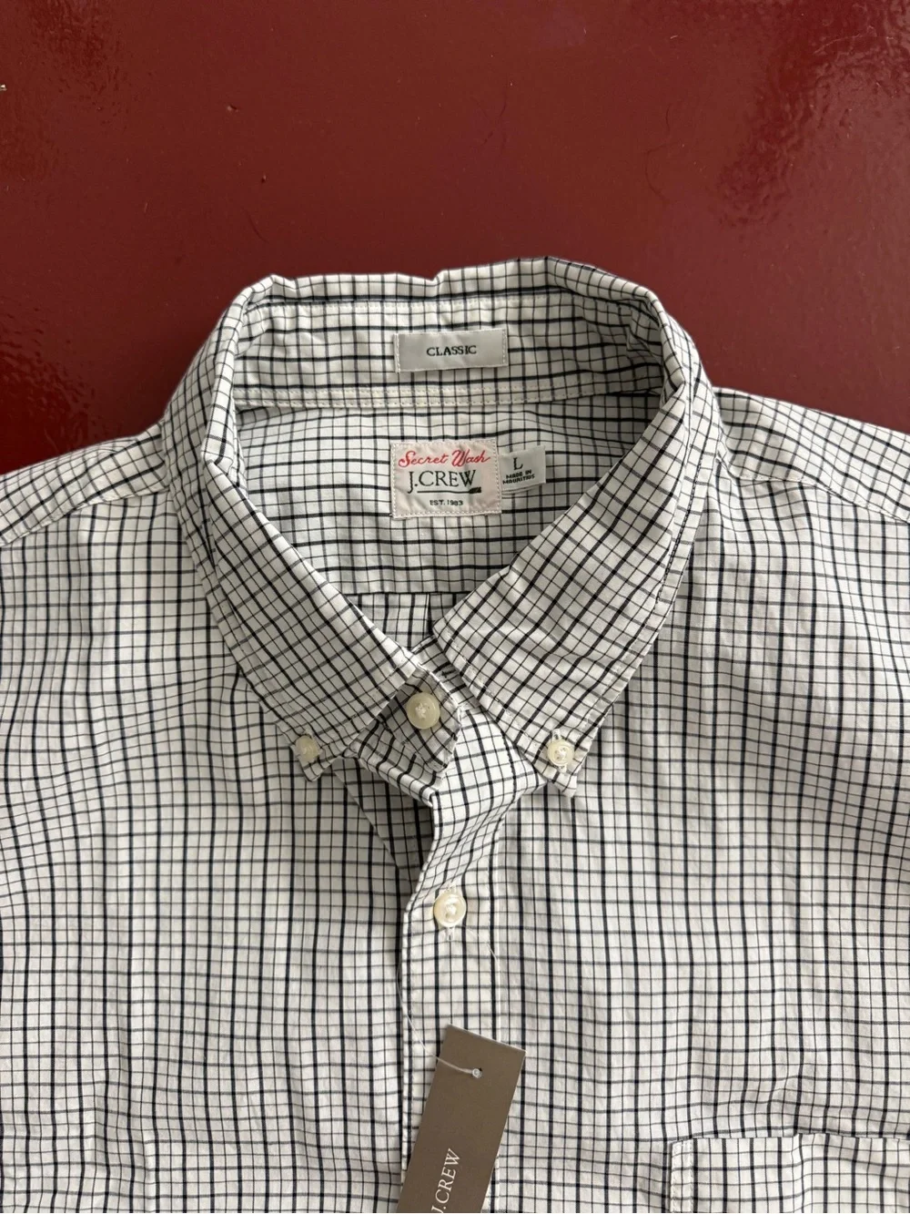 J. Crew Secret Wash button down shirt NWT Size Large
